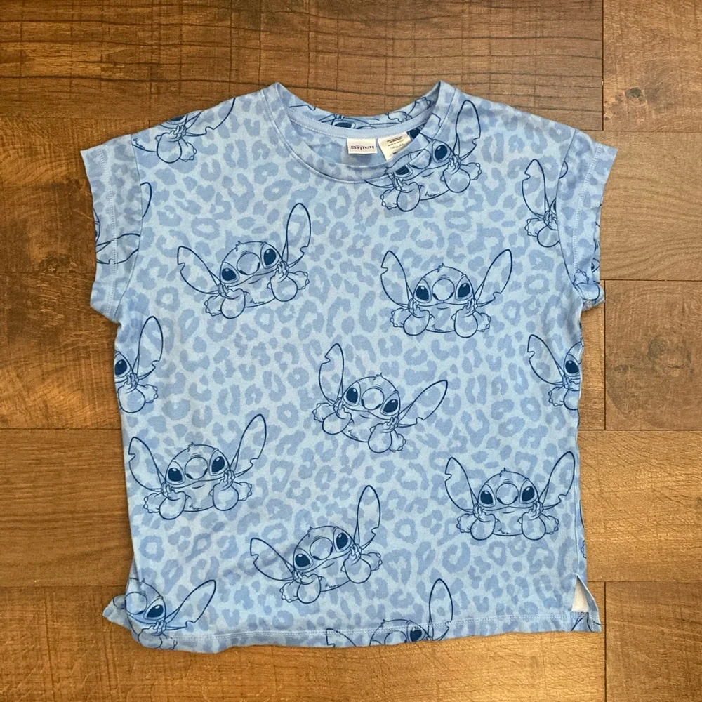 DISNEY Lilo & Stitch Blue Stitch Print Loungewear Pajama Set Women’s S - Picture 2 of 15